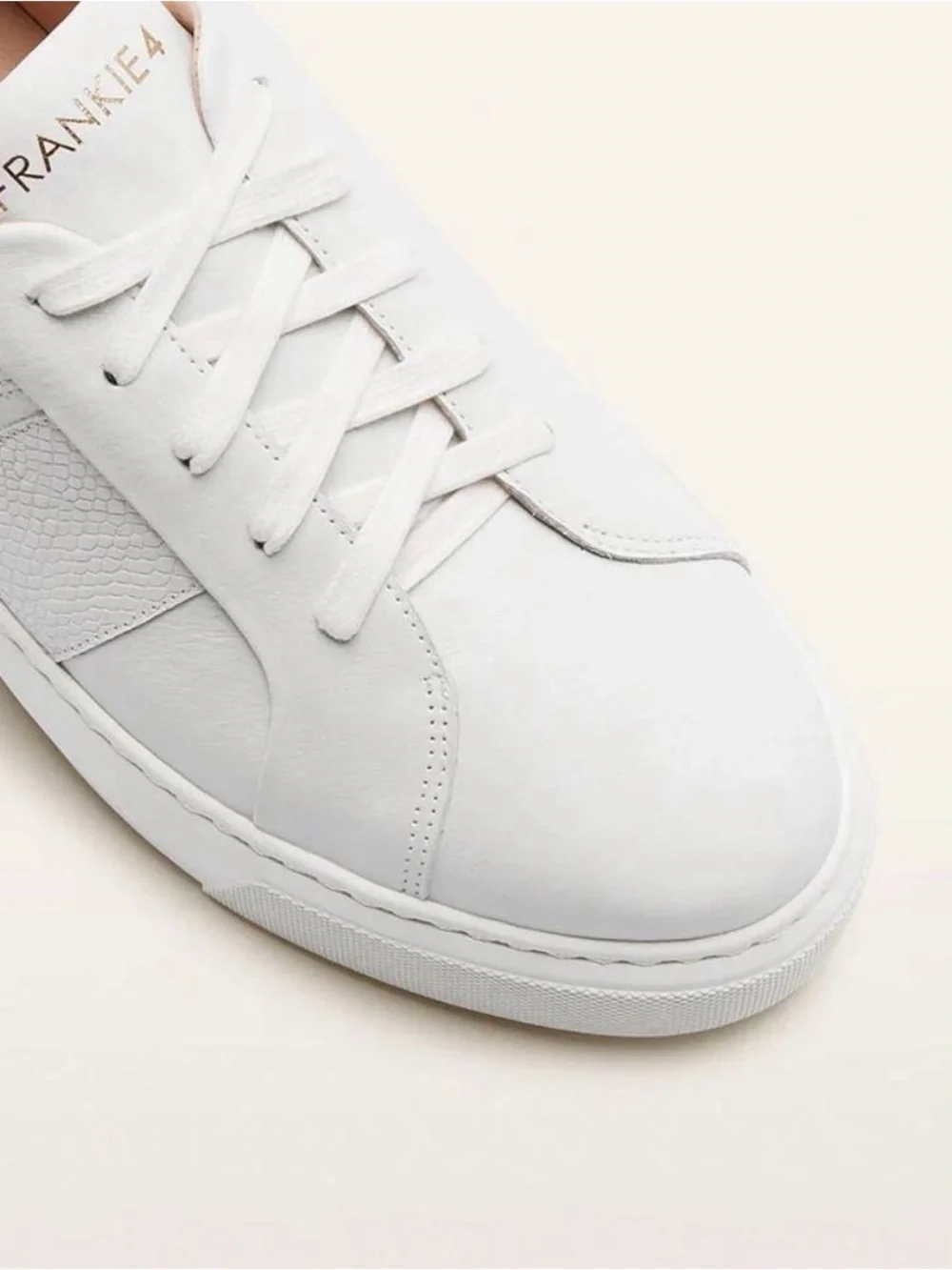 FRANKIE4 Riley White Tumbled WOMEN'S LEATHER SNEAKER